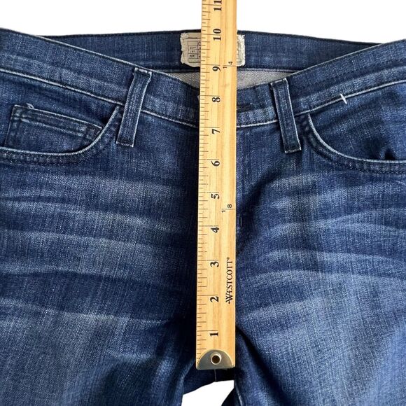 Current/Elliot Womens Dark Wash Low Rise Raw Hem Stiletto Skinny Jeans 27 - Picture 5 of 10